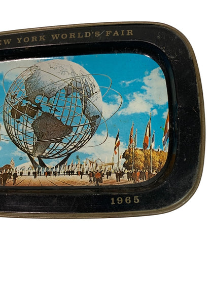 New Work Worlds Fair 1964 Small Tray Unisphere Steel 311 Black