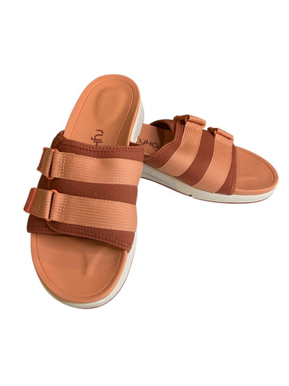 Size 9.5 Ryka Womens Salmon Tribute Adjustable Slides