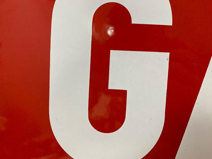 Vintage Porcelain on Metal Sign "Gate 9" 35.5 x 12 Inch Heavy Gauge