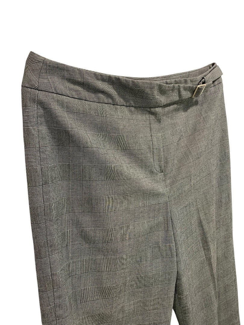 Size 16 Dressbarn Womens Plaid Dress Pants Trousers Black White