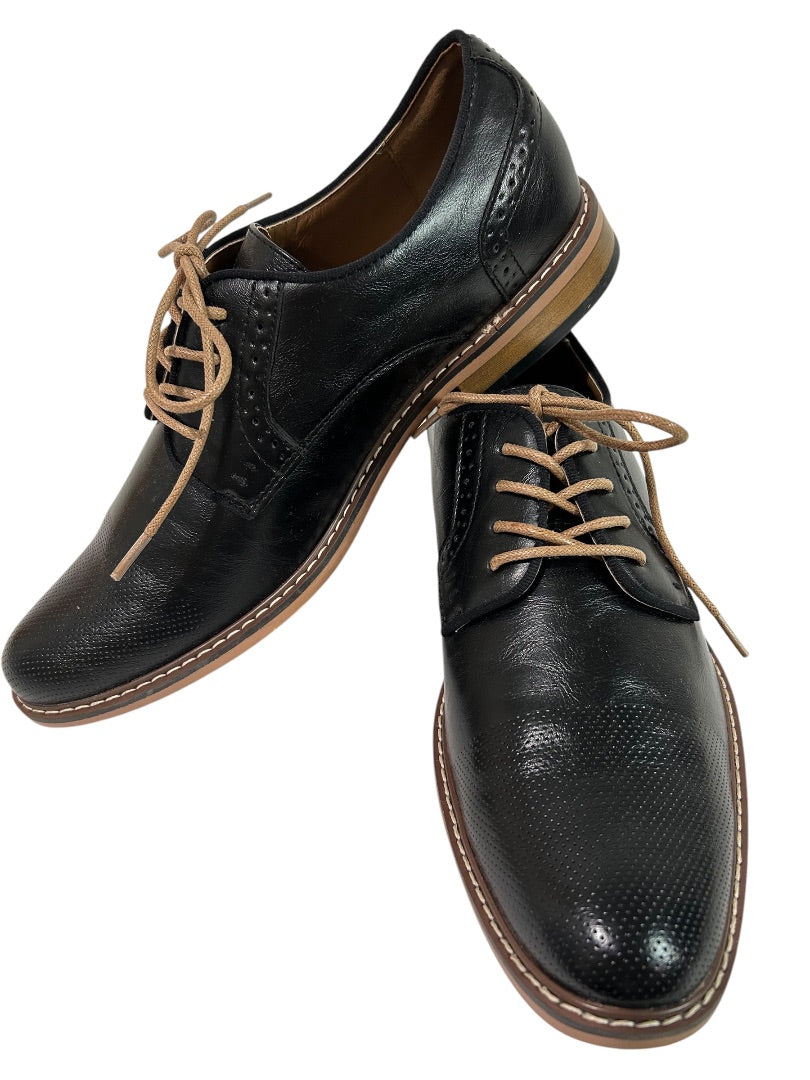 Size 10 Steve Madden Mens Black Oxford Bobby Shoe Lace Up