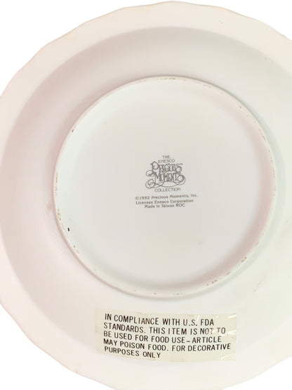 Precious Moments 1992 Decorative Pitcher and Saucer Kitten 3.5 Inch