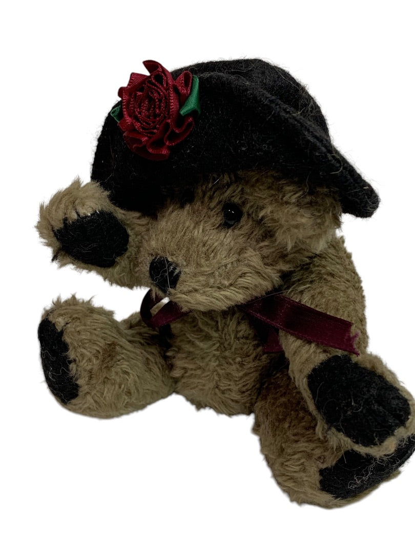 Boyds Bears Plush Jointed 1990s Floppy Hat Flower 6 Inch Articulated