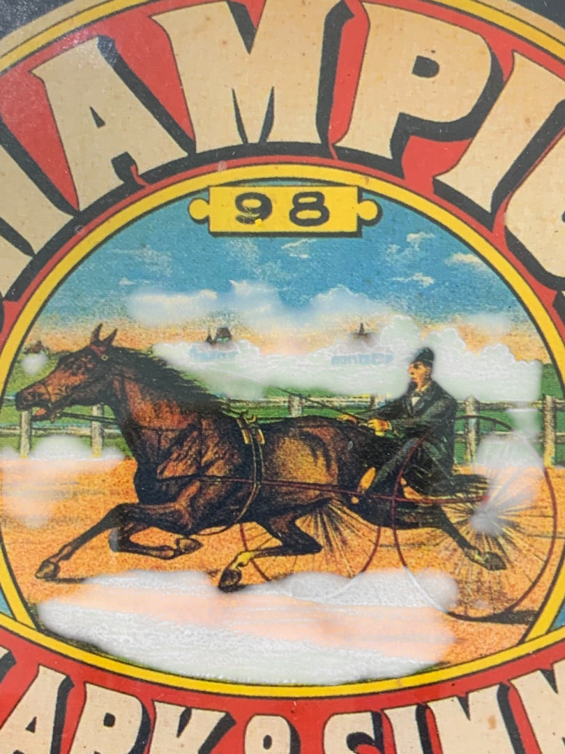 Framed Retro Style Label Champion New Orleans 7.1 Inch Square