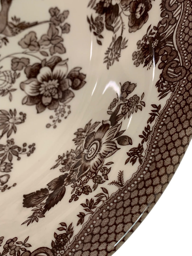 Royal Stafford Asiatic Pheasant Serving Bowl Brown 10.25 Inch Diameter