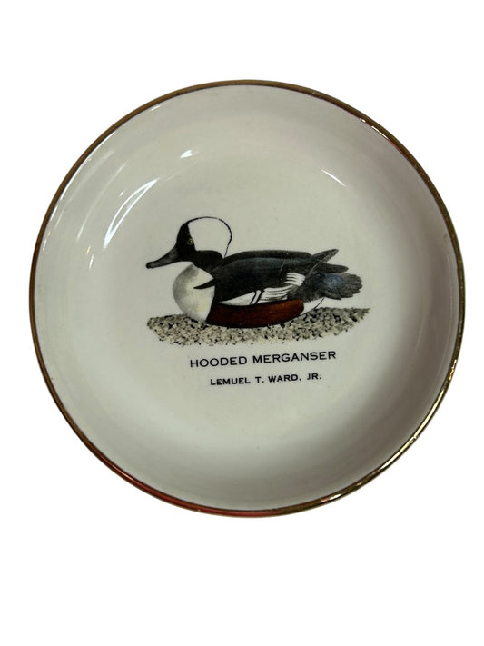 Delaware Ducks Unlimited 1979 Small Dish 4.25 Inch Hooded Merganser