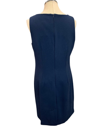 Size 10 Karen Scott Womens Sheath Dress 1990s New Navy Blue
