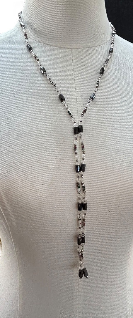 Magnetic Jewelry Strand 36 Inch Clear Black White Necklace or Bracelet