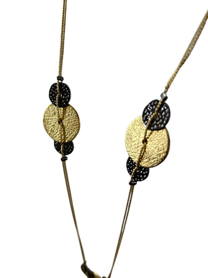 VCLM Goldtone Silvertone Necklace 36-40 Inches Circle Lobster Clasp