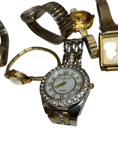 Lot of 6 Vintage Watches for Parts or Salvage Pulsar Citizen Affinity