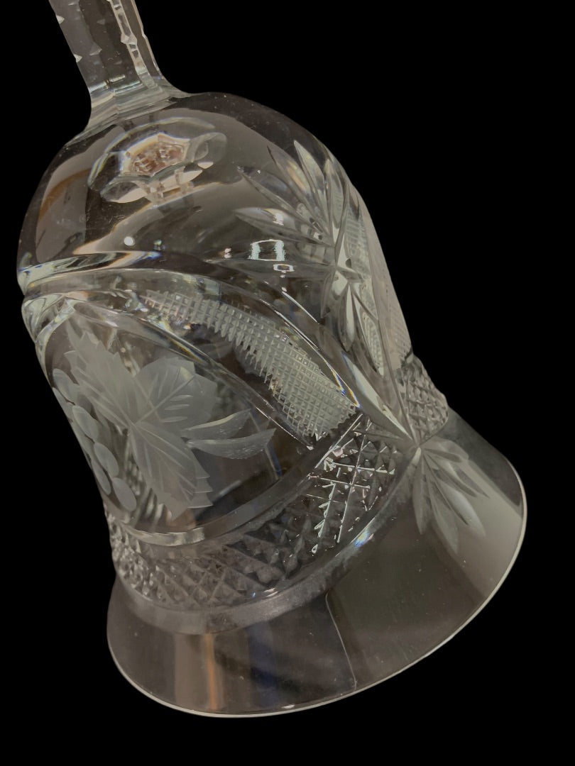 Vintage Cut Crystal Tulip Bell Grape Cluster 7.25 Inch