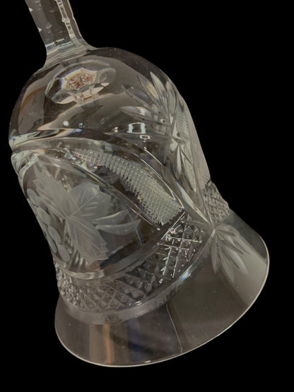 Vintage Cut Crystal Tulip Bell Grape Cluster 7.25 Inch