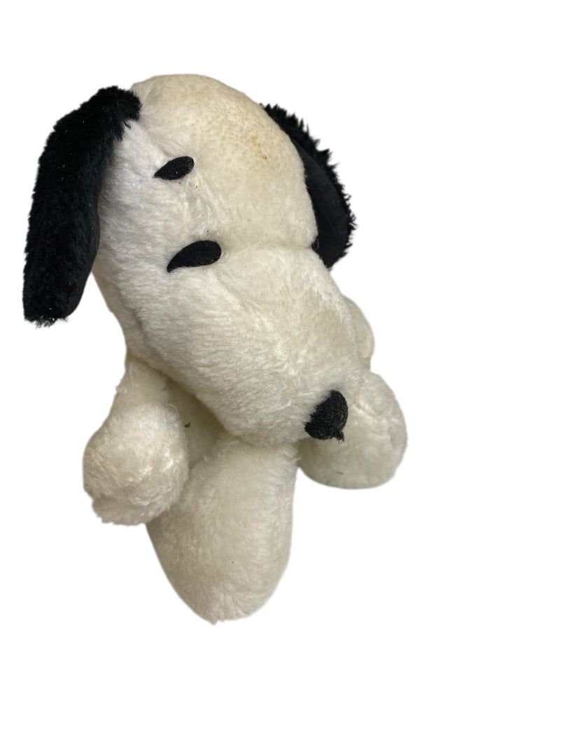 Vintage Sitting Plush Snoopy Peanuts Stuffed Animal 6 Inch Rough Condition