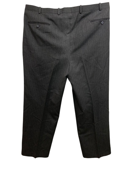 42R Vanetti Mens Black Pinstripe Suit Dress Pants 30 Inch Inseam
