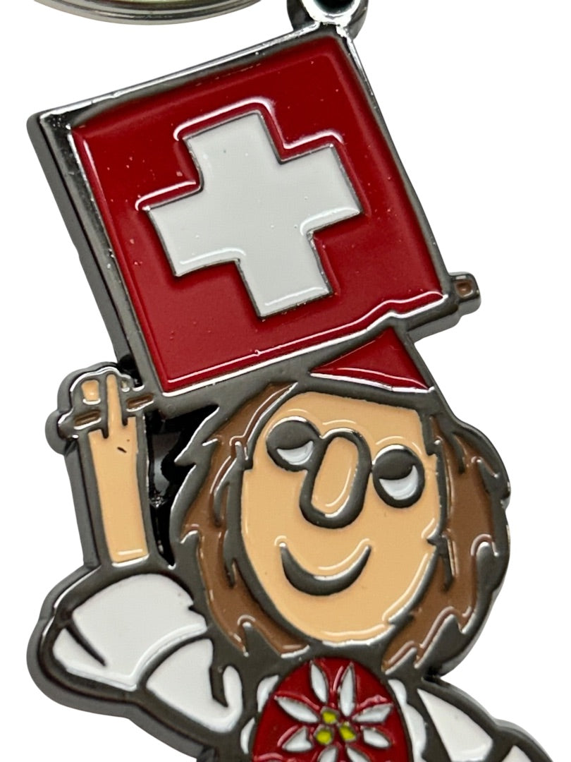 Swiss Casagrande Souvenir Keychain Keyring 3.75"