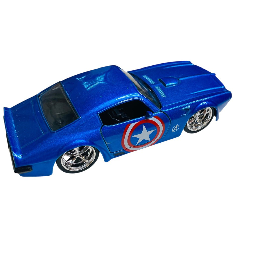 Jada Marvel 1:32 1972 Pontiac Firebird Captain America Die-Cast Car Toy