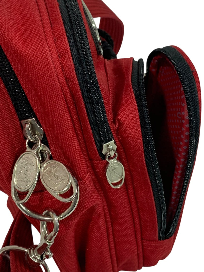 Ricardo Beverly Hills Crossbody Travel Bag Red Organizer