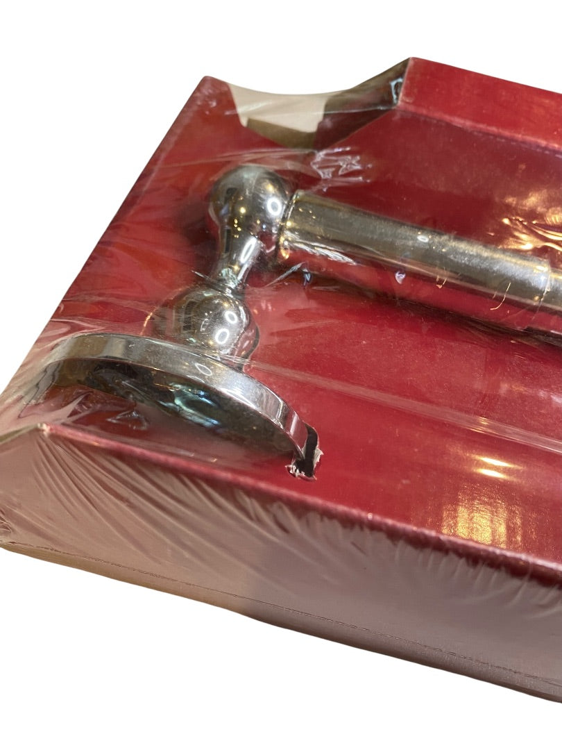 Wall Mounted Chrome Toilet Paper Holder Spring 8.5" New Sealed