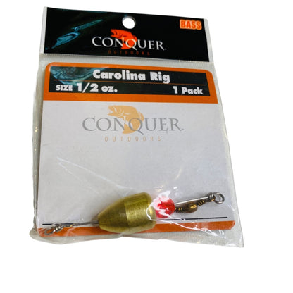 New Conquer Outdoors Bass Fishing Carolina Rig 3/4 oz. Set of 2 Weights