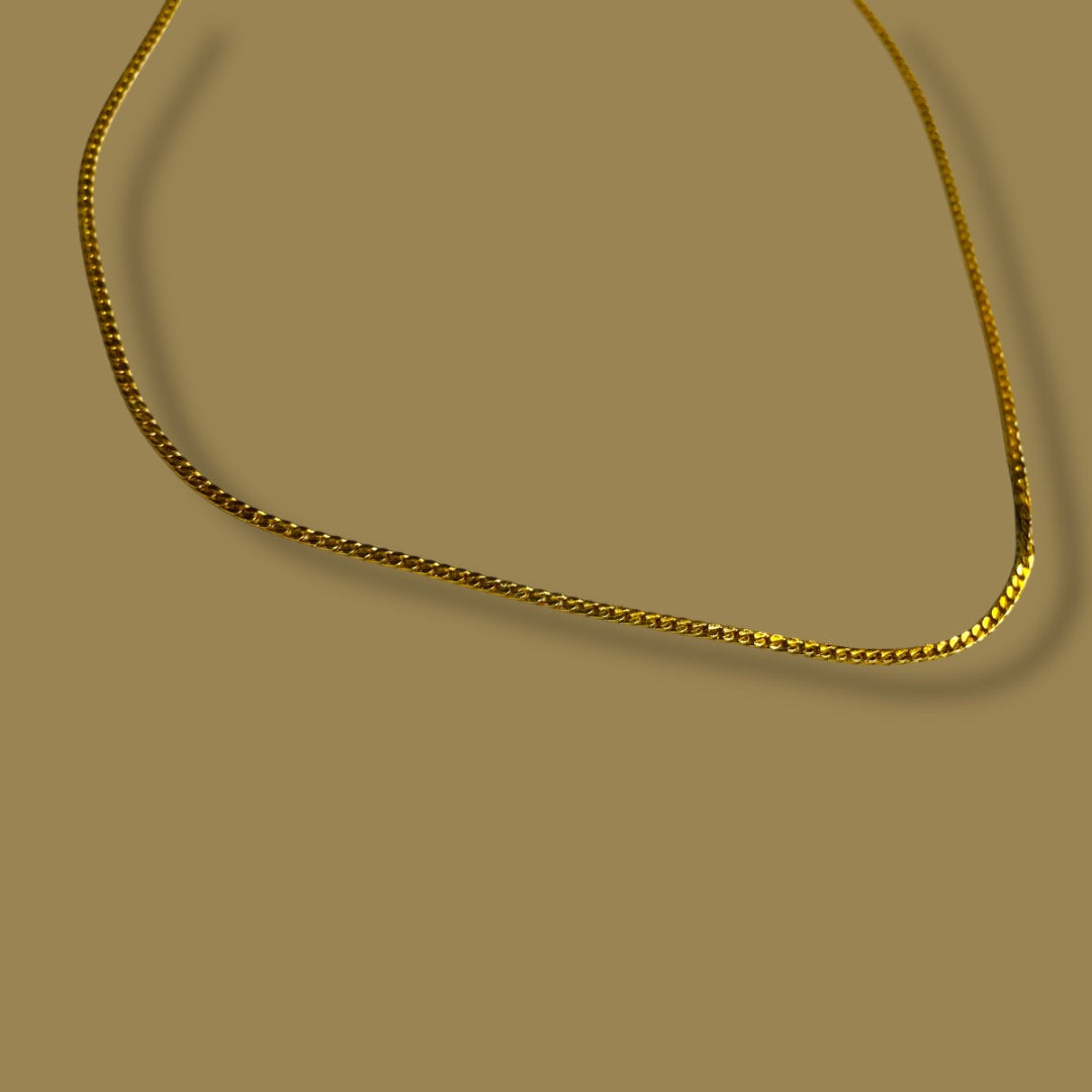 Goldtone Chain Necklace 18 Inch Spring Clasp