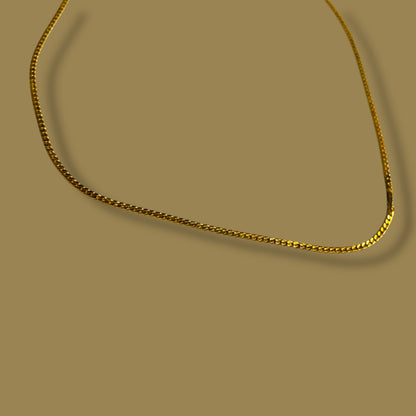 Goldtone Chain Necklace 18 Inch Spring Clasp