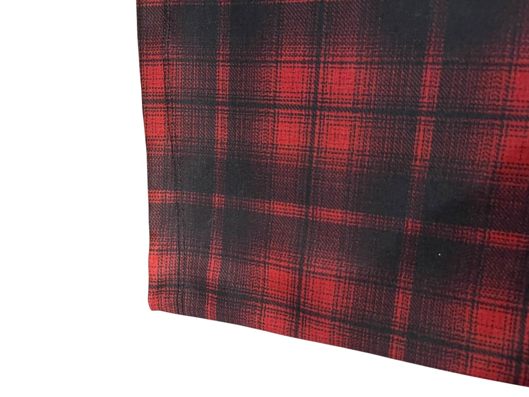 3X Maurices Stretch Plaid Skirt Pockets Red & Black New