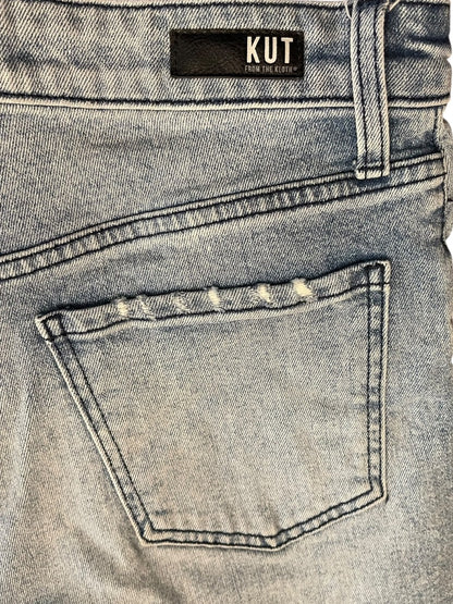 Size 4 KUT From the Kloth Distressed Denim Jean Shorts Womens