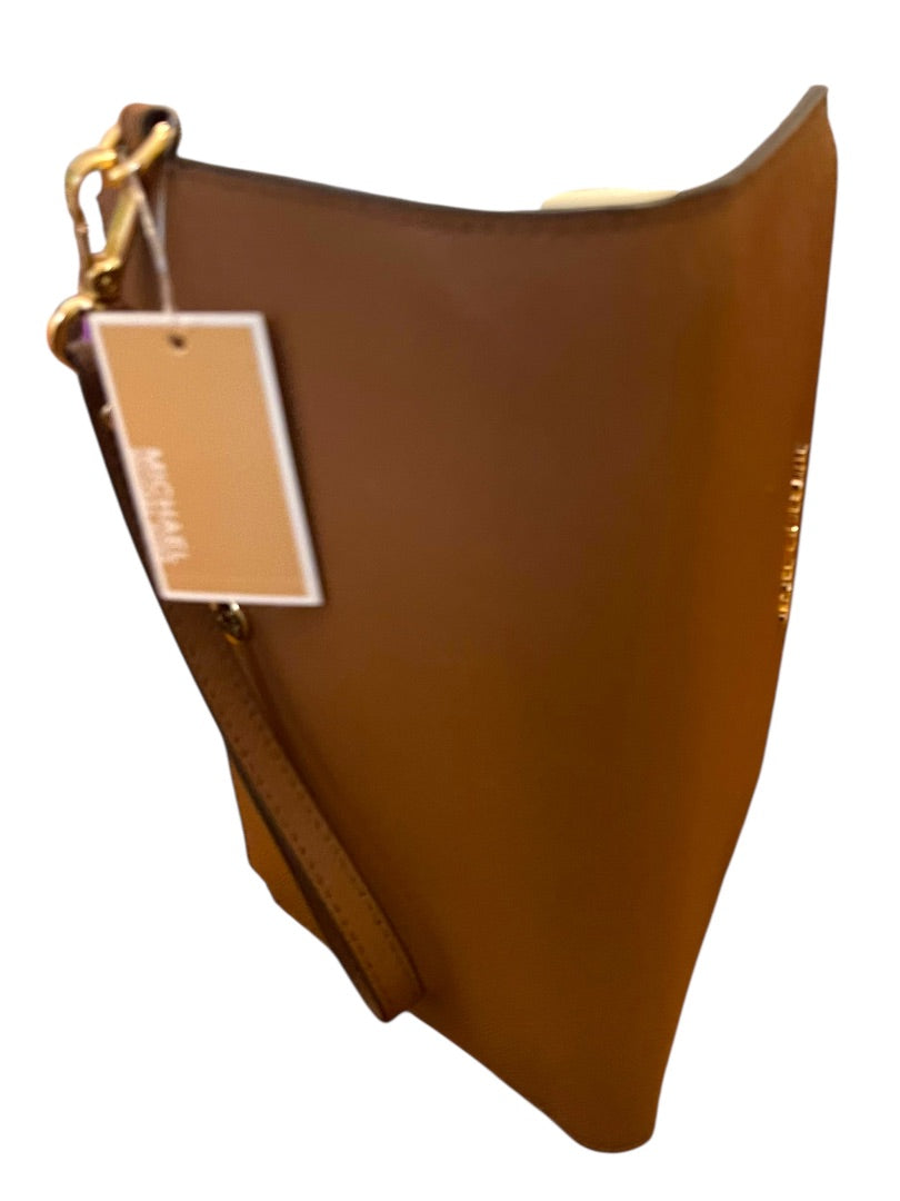 Michael Kors Jet Set Travel Double Zip Wristlet Wallet Brown New Luggage