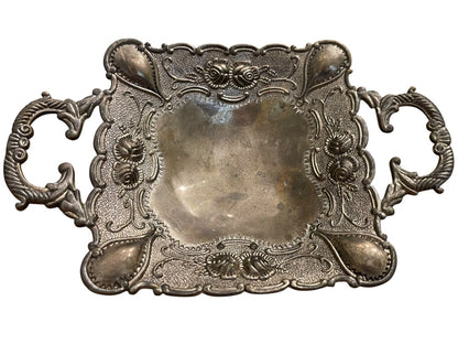 Godinger Silver Art Co 8" Footed Dish With Handles Silverplate