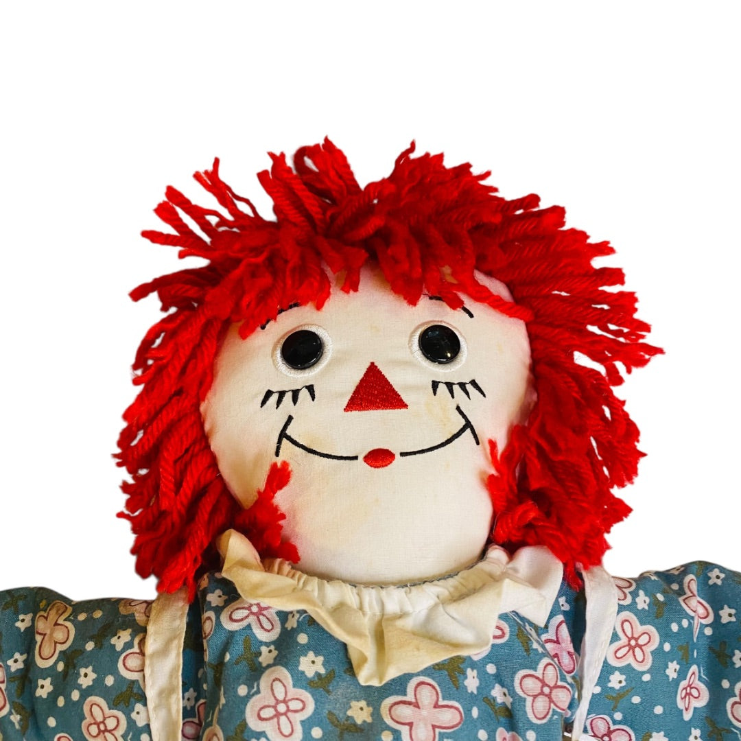 2004 Dakin Raggedy Ann Rag Doll Pinafore Dress 16 Inch