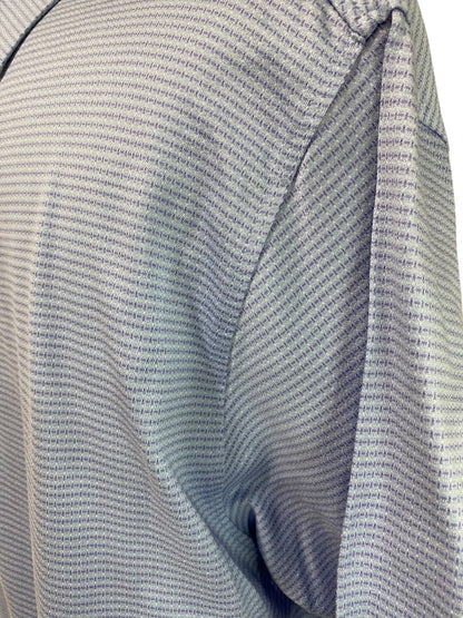 XL Peter Millar Mens Golf Polo Shirt Light Purple Microprint Cotton