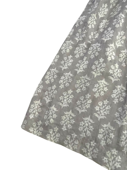 7-8 Years Mini Boden Capsleeve Girls Lined Floral Cotton Dress Gray