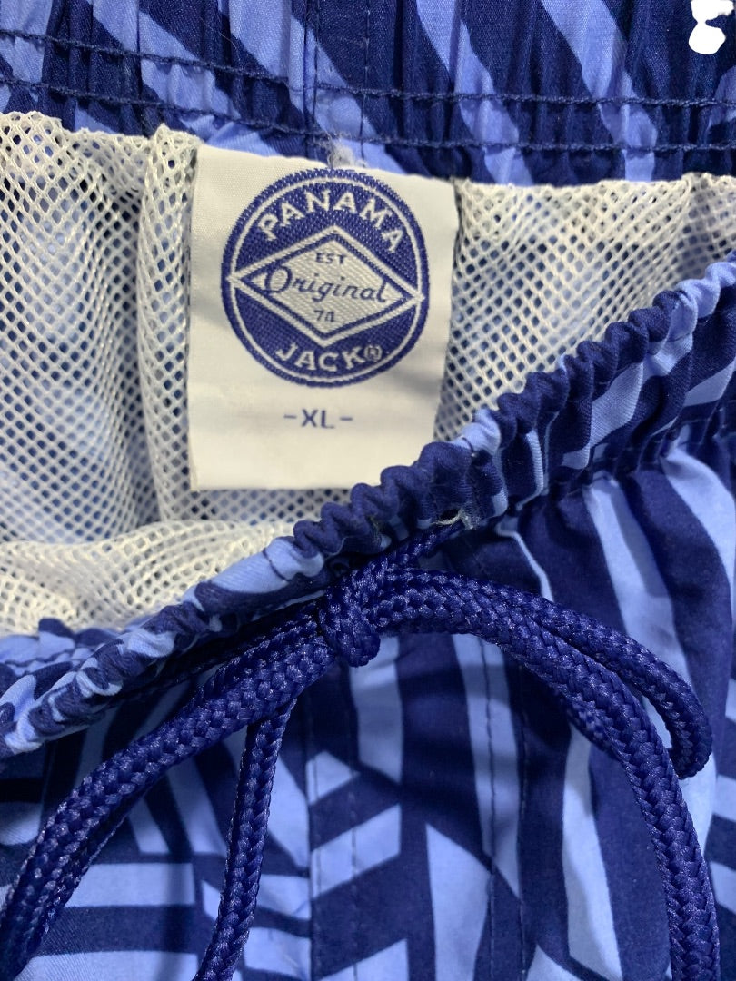 XL Panama Jack Mens New Swim Trunks 16" Bathing Suit Blue