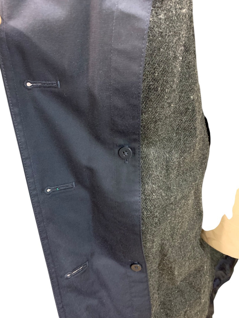 XS Michael Kors Womens Navy Blue Trench Coat with Removable Lining