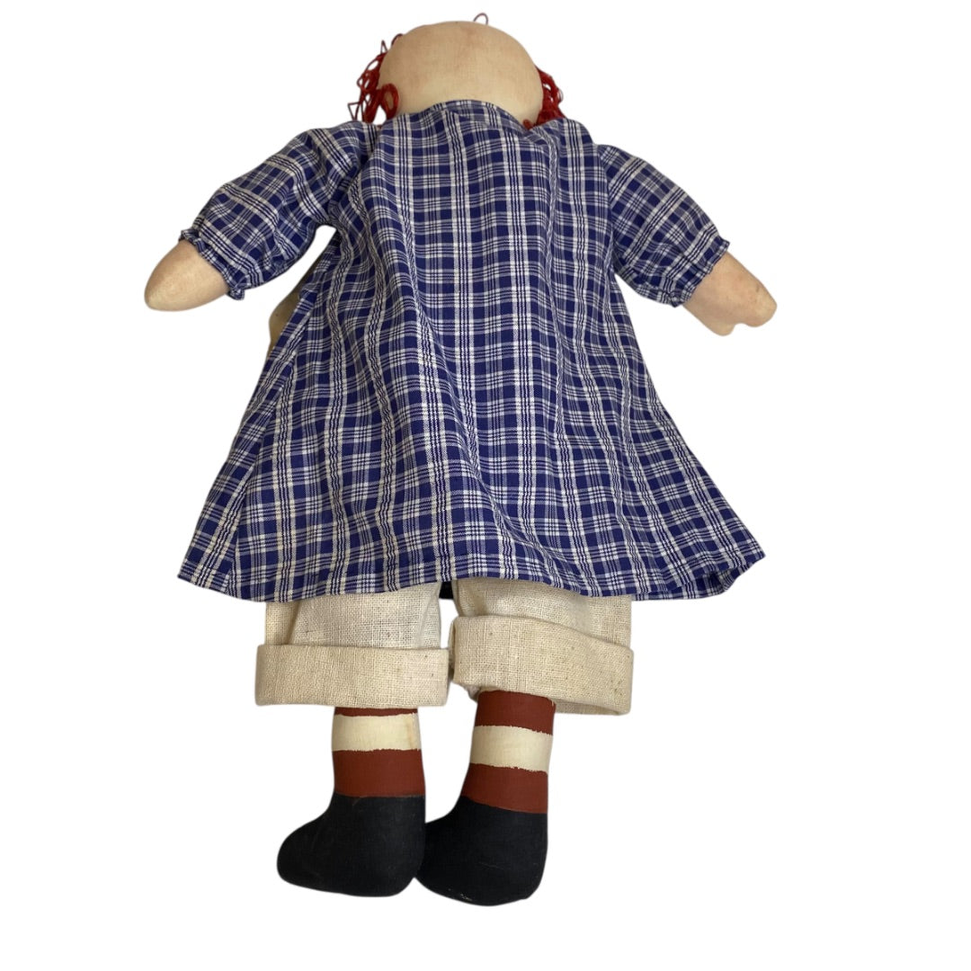 1985 Raggedy Ann Rag Doll Handmade Country Rustic Style 16"