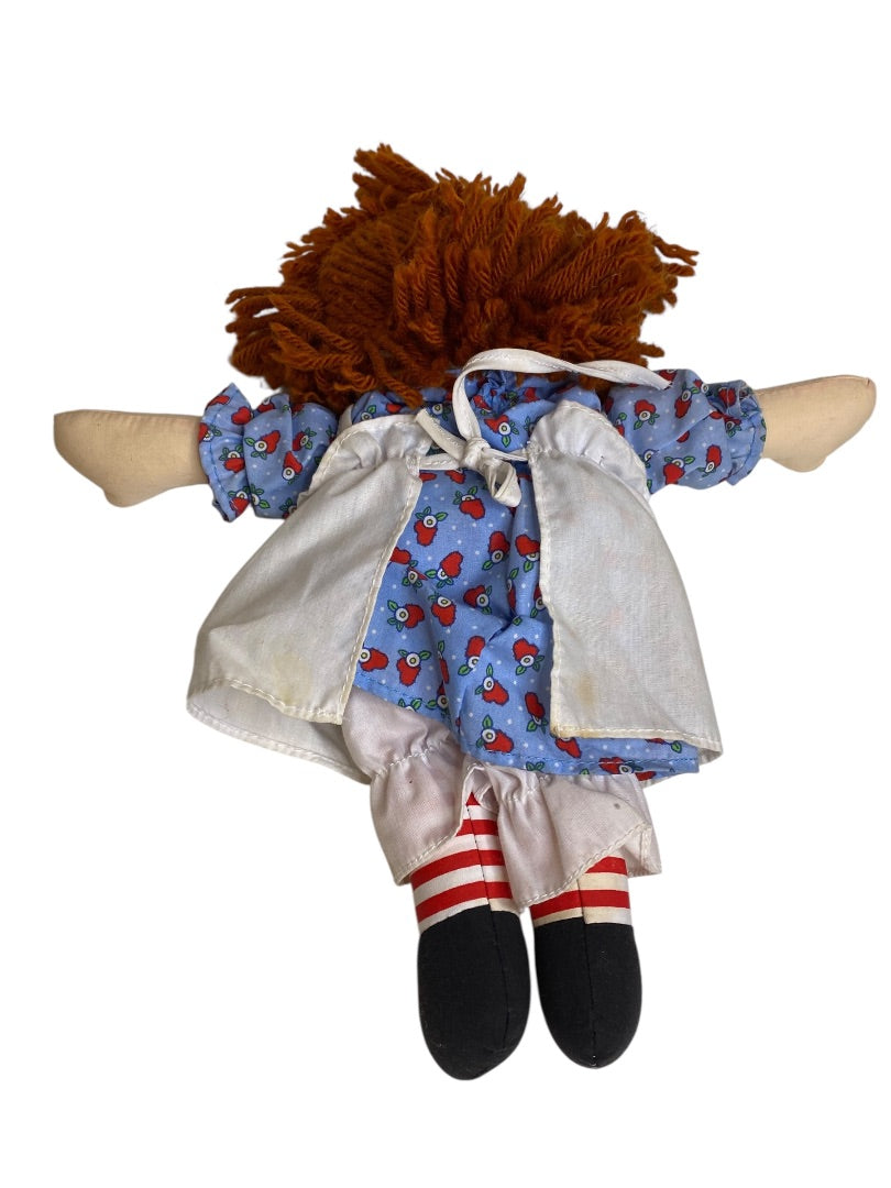 2000 Raggedy Ann Rag Doll Hasbro 11" Apple Dress