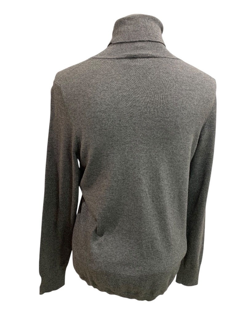 Medium Talbots Womens Gray Turtleneck Sweater Cotton Blend