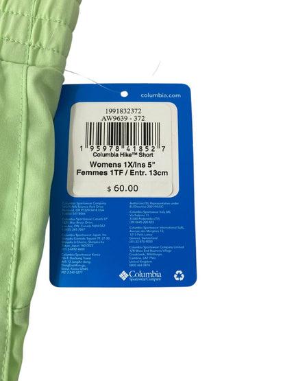 1X Columbia Womens Hike Short Green New Omni-Wick Pull On Lined