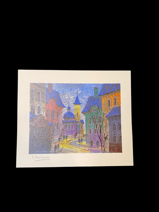 Anatole Krasnyansky Prague Icy Reflection Seriolithograph & COA Numbered 1998