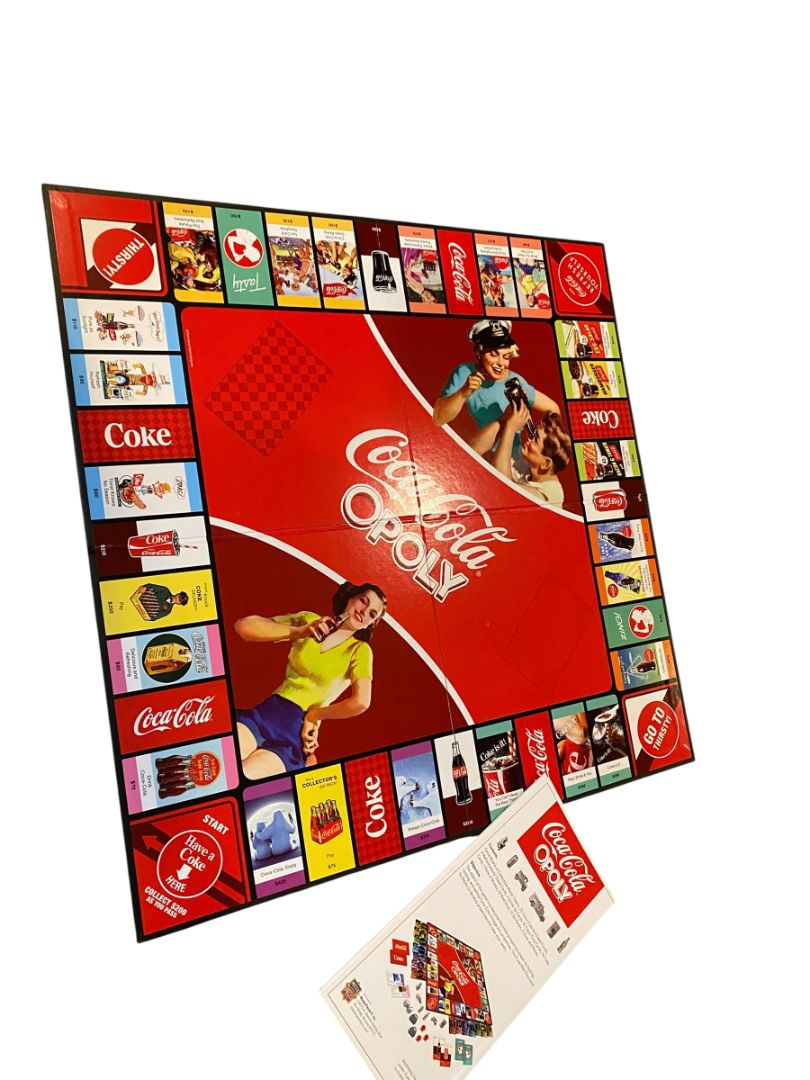 Masterpieces Coca-Cola Opoly Game Replacement Board and Instructions New