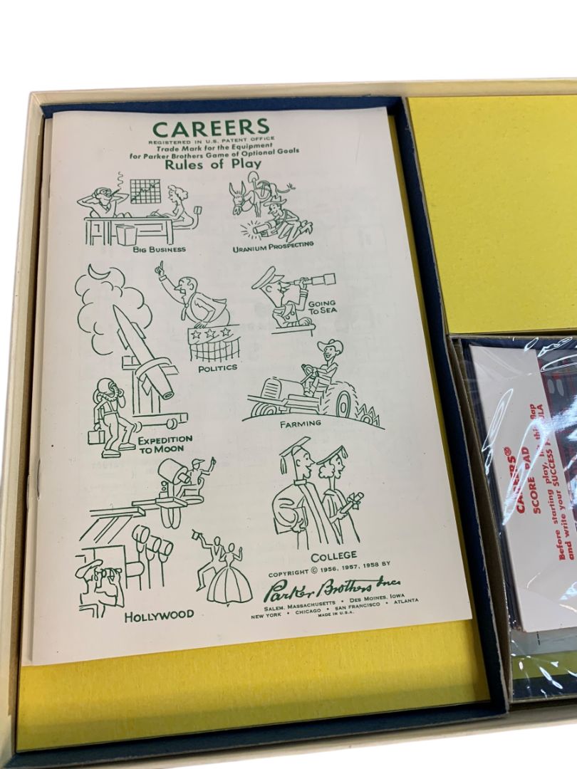Vintage Careers Parker Brothers Board Game of Optional Goals