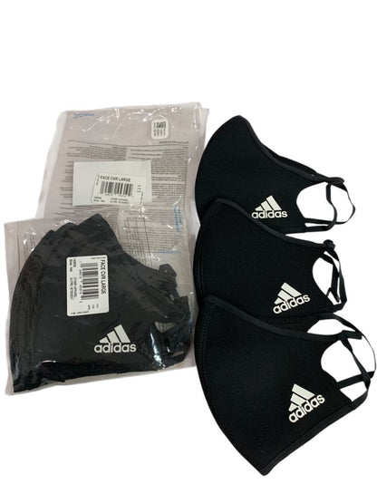 Pack of 4 New Adidas Face Covers Adult Black H08836 Washable