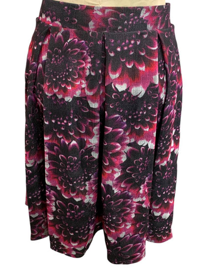 Size XS LulaRoe Madison Skirt Flare Purple Floral Pockets