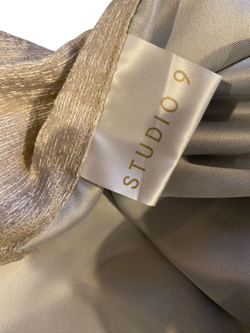 Set of 3 Studio 9 Curtain Panels Taupe Silver 96"l x 36"w