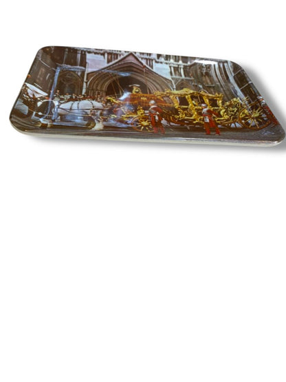 Lord Mayors Coach London England Vintage Melamine Tray 4.2" x 5.8"