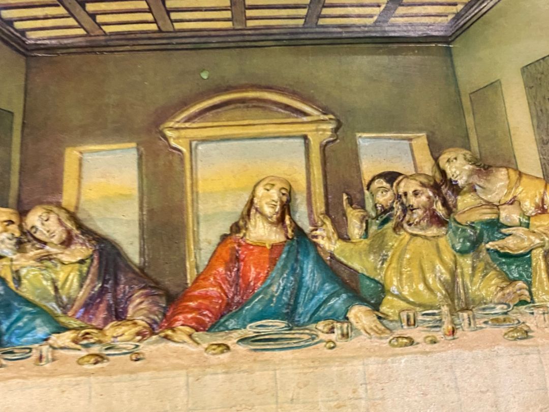 MidCentury 3D Plastic Color Last Supper 8x15” Intercraft USA Kitsch