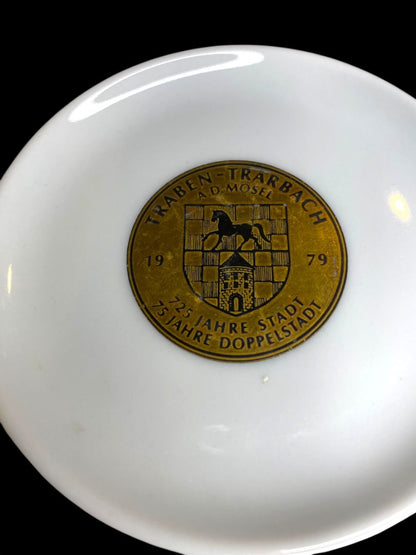 1979 Trinket Dish Decorative Plate Traben-Trabach Germany 3.6"
