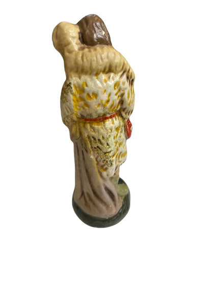 Vintage Shepherd Hollow Plaster Navtivity Figurine Western Germany 5.25"