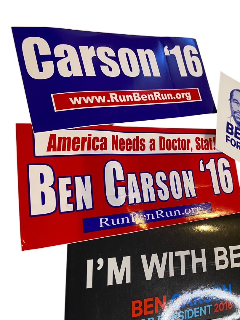 2016 Ben Carson for President Bumper Stickers Postcards Lot of 5