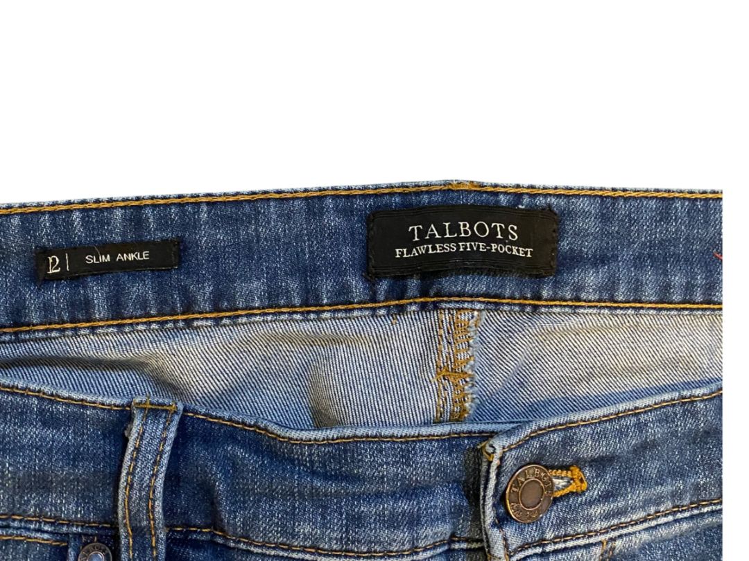 Size 12 Talbots Womens Jeans Slim Ankle Flawless 5 Pocket Denim